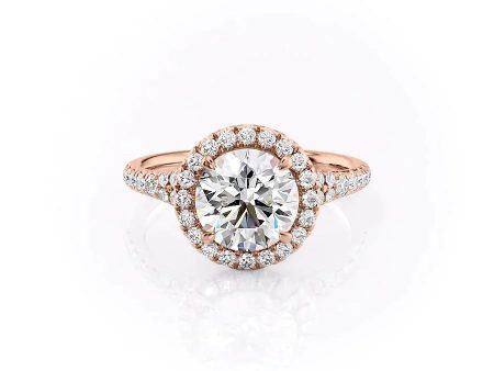 The Miley Set With A 5 Carat Round Moissanite Hot on Sale