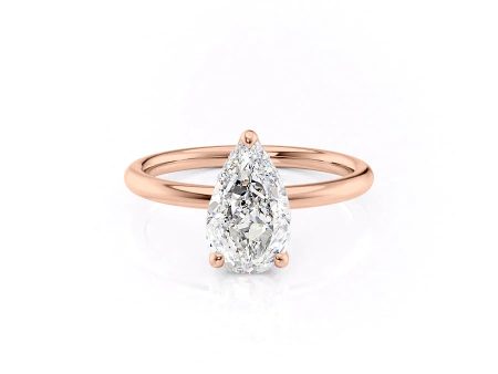 The Alex Set With A 1.5 Carat Pear Moissanite on Sale