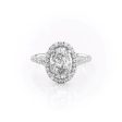 The Miley Set With A 3 Carat Oval Moissanite Online Sale