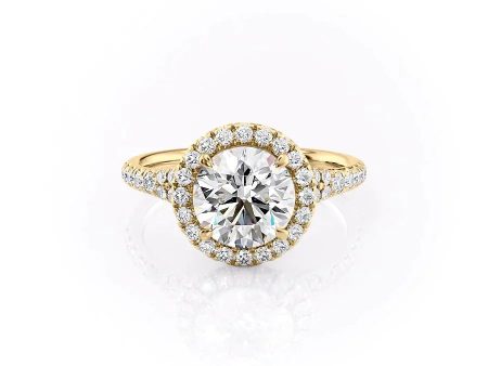 The Miley Set With A 1.5 Carat Round Moissanite Online Sale