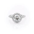 The Miley Set With A 5 Carat Round Moissanite on Sale