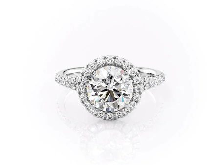 The Miley Set With A 5 Carat Round Moissanite on Sale