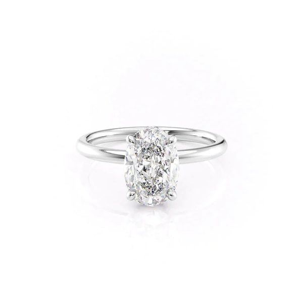 The Alex Set With A 4 Carat Oval Moissanite For Cheap